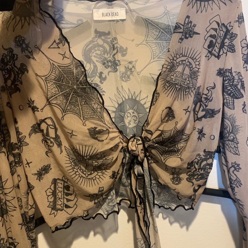 Front tying top with floral prints which is light weight
